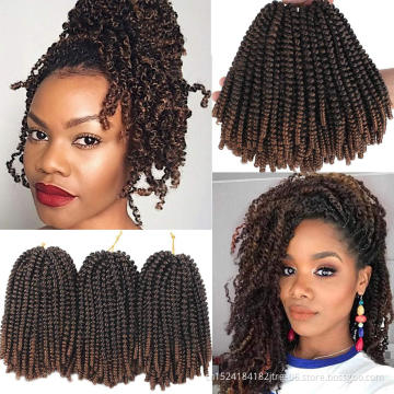 10"-22" colorful kinki spring twist, ombre kinky nubian twist crochet braids, soft and silky darling afro kinky twist hair braid
